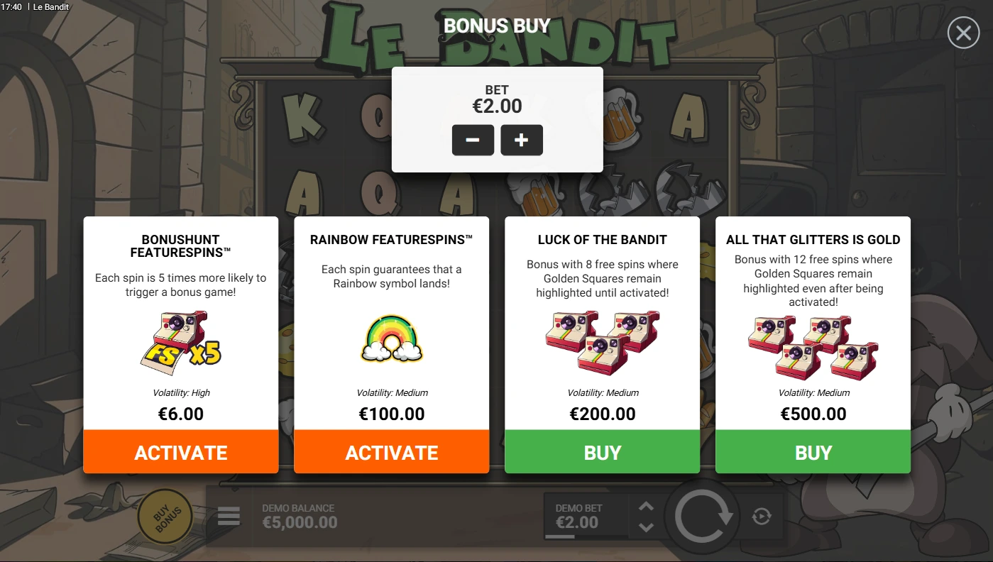Le bandit bonus buy.